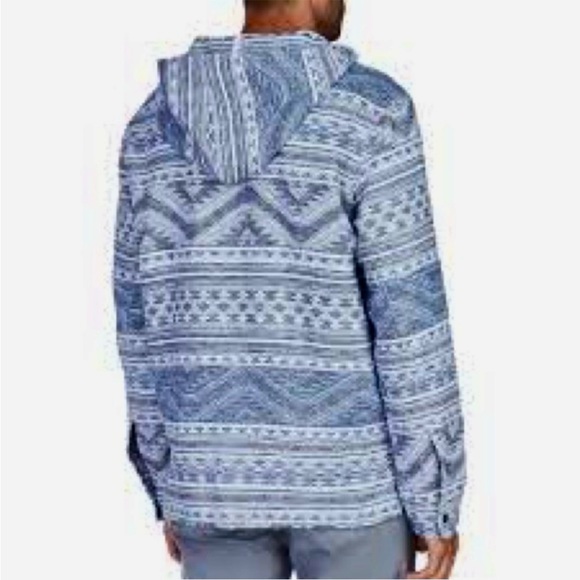 Faherty Pacific hooded Poncho Twilight Glacier Size Medium - Picture 2 of 7